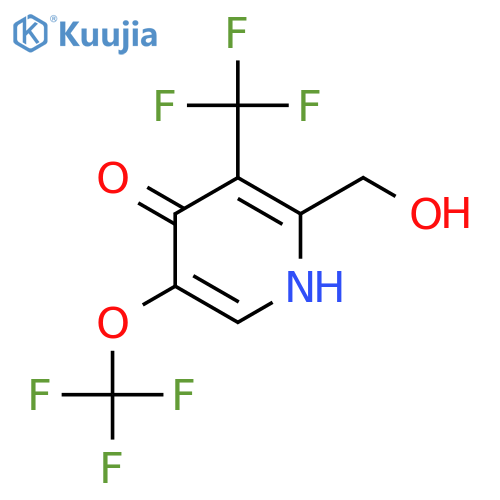 4-Hydroxy-5-(trifluoromethoxy)-3-(trifluoromethyl)pyridine-2-methanol structure