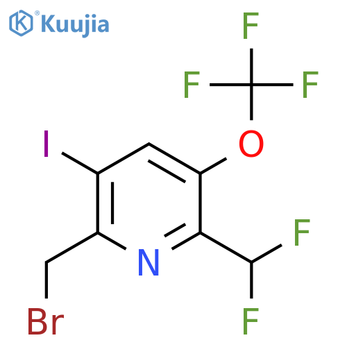 2-(Bromomethyl)-6-(difluoromethyl)-3-iodo-5-(trifluoromethoxy)pyridine structure