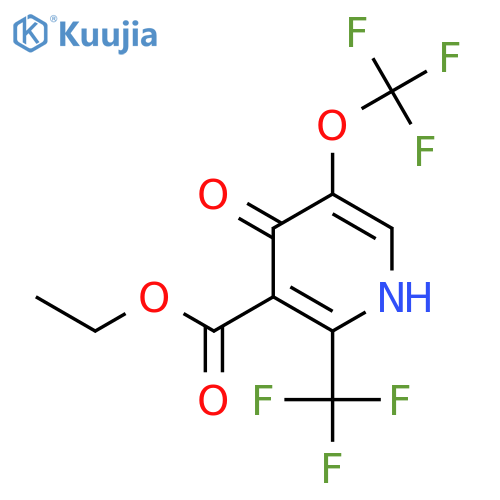Ethyl 4-hydroxy-5-(trifluoromethoxy)-2-(trifluoromethyl)pyridine-3-carboxylate structure