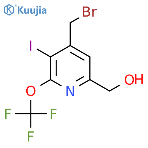 4-(Bromomethyl)-3-iodo-2-(trifluoromethoxy)pyridine-6-methanol structure