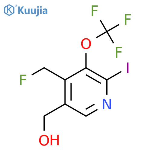 4-(Fluoromethyl)-2-iodo-3-(trifluoromethoxy)pyridine-5-methanol structure