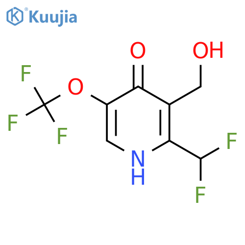 2-(Difluoromethyl)-4-hydroxy-5-(trifluoromethoxy)pyridine-3-methanol structure