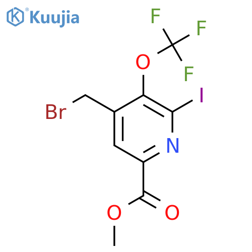 Methyl 4-(bromomethyl)-2-iodo-3-(trifluoromethoxy)pyridine-6-carboxylate structure