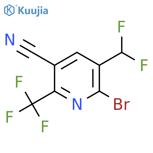 2-Bromo-5-cyano-3-(difluoromethyl)-6-(trifluoromethyl)pyridine structure