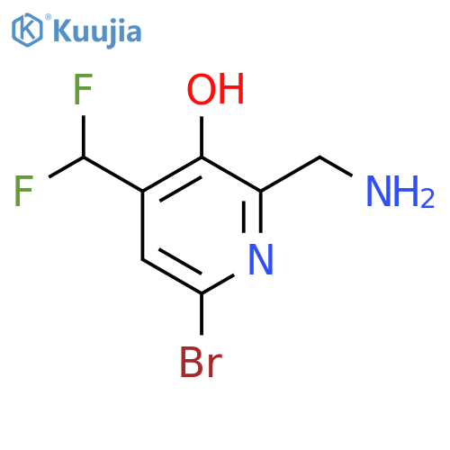 2-(Aminomethyl)-6-bromo-4-(difluoromethyl)-3-hydroxypyridine structure