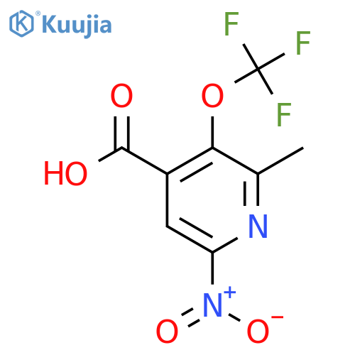 2-Methyl-6-nitro-3-(trifluoromethoxy)pyridine-4-carboxylic acid structure