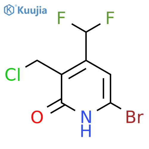 6-Bromo-3-(chloromethyl)-4-(difluoromethyl)-2-hydroxypyridine structure