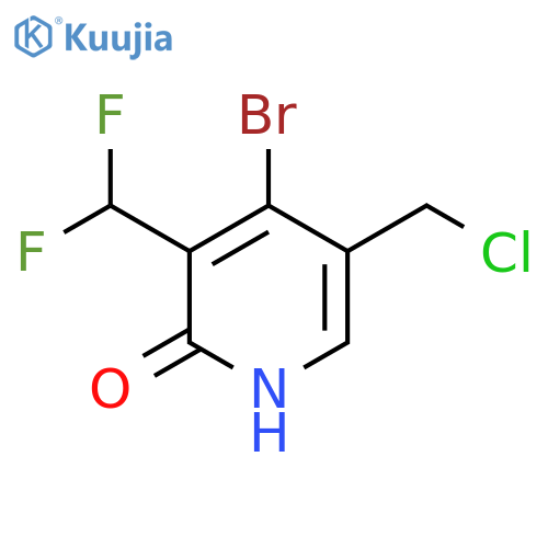 4-Bromo-5-(chloromethyl)-3-(difluoromethyl)-2-hydroxypyridine structure