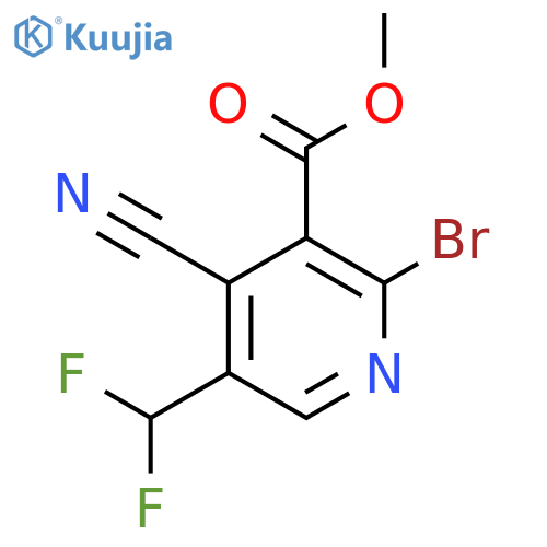 Methyl 2-bromo-4-cyano-5-(difluoromethyl)pyridine-3-carboxylate structure