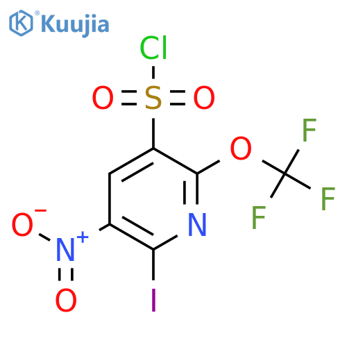2-Iodo-3-nitro-6-(trifluoromethoxy)pyridine-5-sulfonyl chloride structure