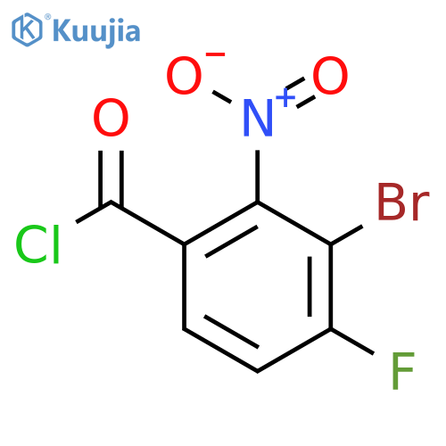 3-Bromo-4-fluoro-2-nitrobenzoyl chloride structure