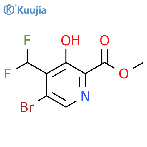 Methyl 5-bromo-4-(difluoromethyl)-3-hydroxypyridine-2-carboxylate structure