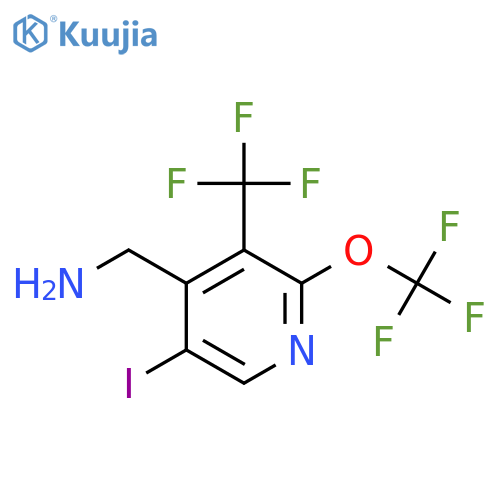 4-(Aminomethyl)-5-iodo-2-(trifluoromethoxy)-3-(trifluoromethyl)pyridine structure