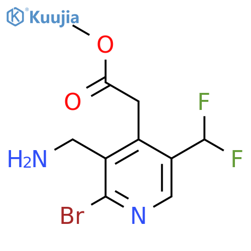 Methyl 3-(aminomethyl)-2-bromo-5-(difluoromethyl)pyridine-4-acetate structure
