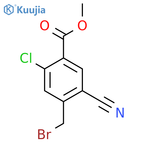 Methyl 4-bromomethyl-2-chloro-5-cyanobenzoate structure