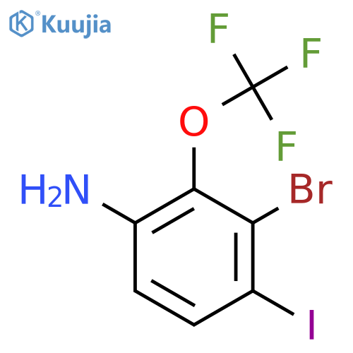 3-Bromo-4-iodo-2-(trifluoromethoxy)aniline structure