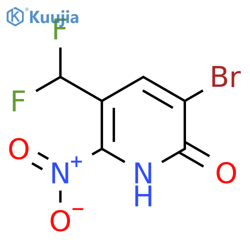 3-Bromo-5-(difluoromethyl)-2-hydroxy-6-nitropyridine structure