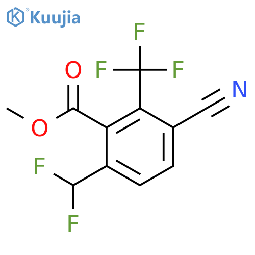 Methyl 3-cyano-6-difluoromethyl-2-(trifluoromethyl)benzoate structure