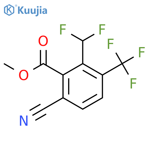 Methyl 6-cyano-2-difluoromethyl-3-(trifluoromethyl)benzoate structure