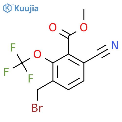 Methyl 3-bromomethyl-6-cyano-2-(trifluoromethoxy)benzoate structure