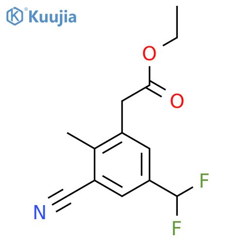 Ethyl 3-cyano-5-difluoromethyl-2-methylphenylacetate structure