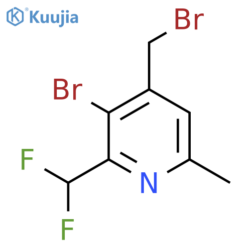 3-Bromo-4-(bromomethyl)-2-(difluoromethyl)-6-methylpyridine structure