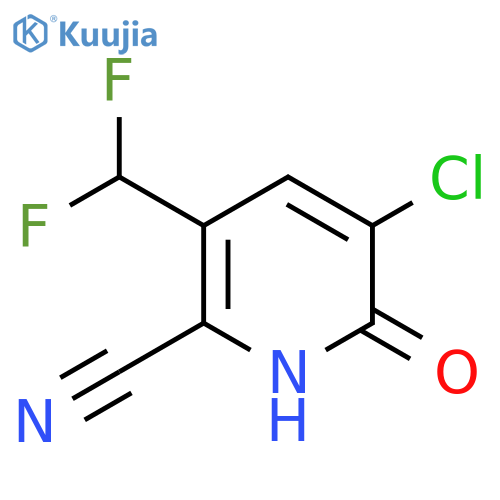 5-Chloro-2-cyano-3-(difluoromethyl)-6-hydroxypyridine structure