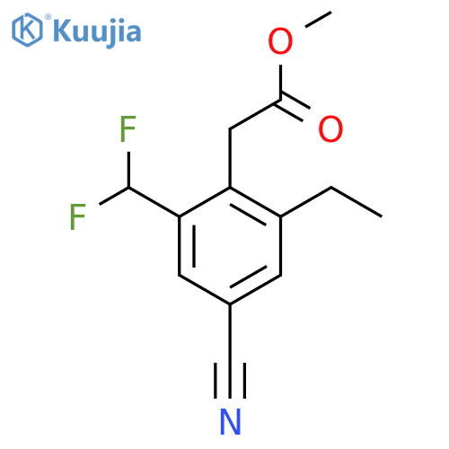 Methyl 4-cyano-2-difluoromethyl-6-ethylphenylacetate structure