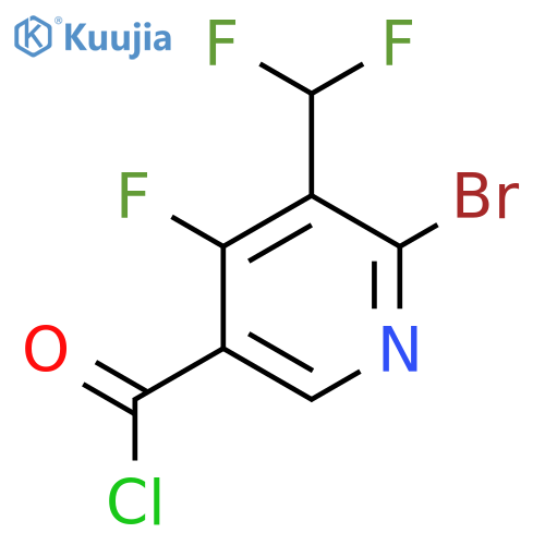 2-Bromo-3-(difluoromethyl)-4-fluoropyridine-5-carbonyl chloride structure