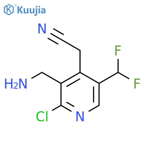 3-(Aminomethyl)-2-chloro-5-(difluoromethyl)pyridine-4-acetonitrile structure