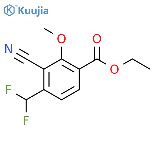 Ethyl 3-cyano-4-difluoromethyl-2-methoxybenzoate structure
