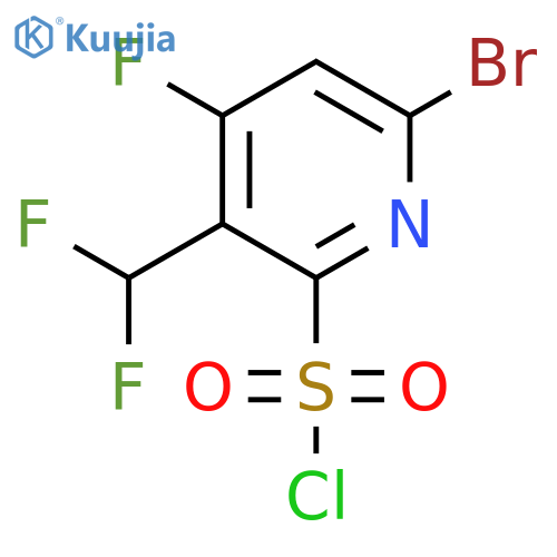 6-Bromo-3-(difluoromethyl)-4-fluoropyridine-2-sulfonyl chloride structure