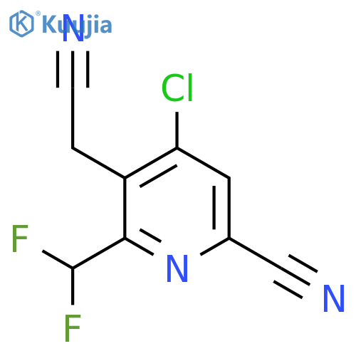 4-Chloro-6-cyano-2-(difluoromethyl)pyridine-3-acetonitrile structure