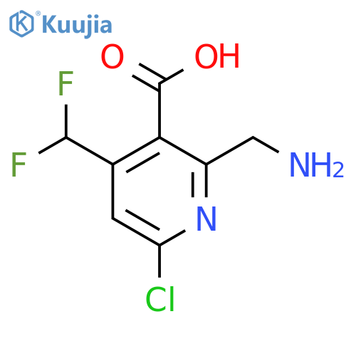 2-(Aminomethyl)-6-chloro-4-(difluoromethyl)pyridine-3-carboxylic acid structure