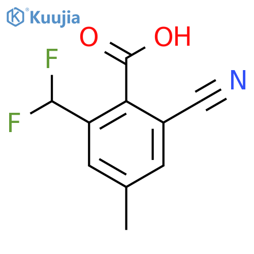 2-Cyano-6-difluoromethyl-4-methylbenzoic acid structure