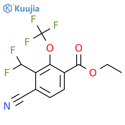 Ethyl 4-cyano-3-difluoromethyl-2-(trifluoromethoxy)benzoate structure