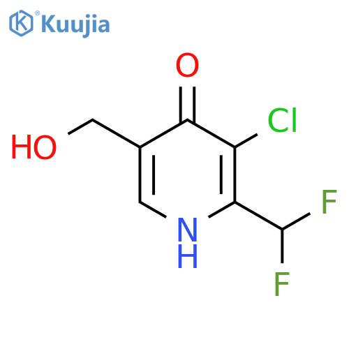3-Chloro-2-(difluoromethyl)-4-hydroxypyridine-5-methanol structure