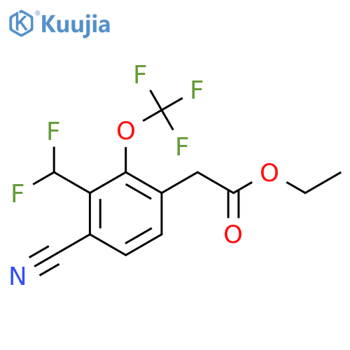 Ethyl 4-cyano-3-difluoromethyl-2-(trifluoromethoxy)phenylacetate structure
