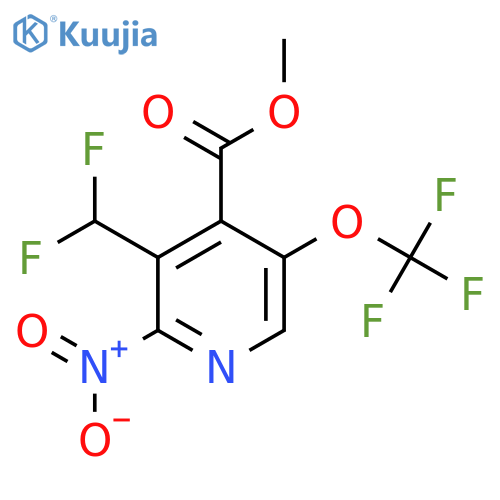Methyl 3-(difluoromethyl)-2-nitro-5-(trifluoromethoxy)pyridine-4-carboxylate structure