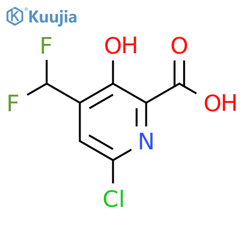 6-Chloro-4-(difluoromethyl)-3-hydroxypyridine-2-carboxylic acid structure