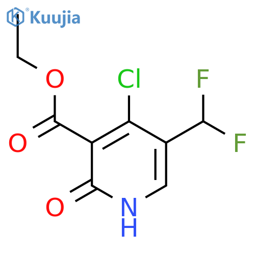 Ethyl 4-chloro-5-(difluoromethyl)-2-hydroxypyridine-3-carboxylate structure