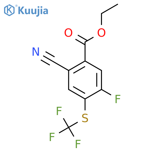 Ethyl 2-cyano-5-fluoro-4-(trifluoromethylthio)benzoate structure
