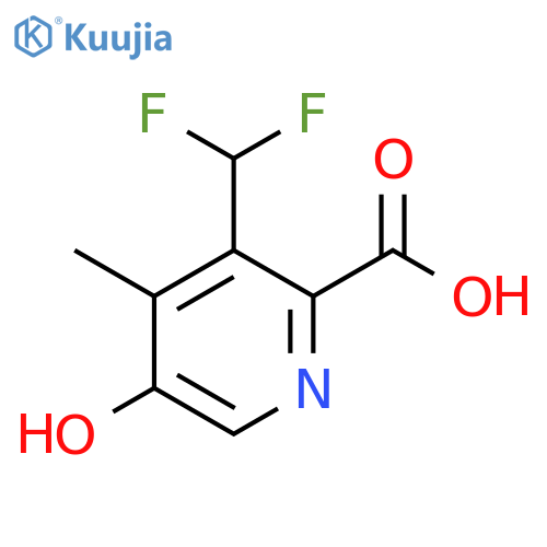 3-(Difluoromethyl)-5-hydroxy-4-methylpyridine-2-carboxylic acid structure