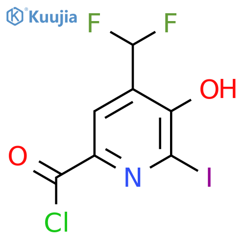 4-(Difluoromethyl)-3-hydroxy-2-iodopyridine-6-carbonyl chloride structure