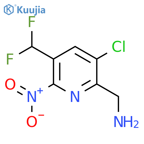 2-(Aminomethyl)-3-chloro-5-(difluoromethyl)-6-nitropyridine structure