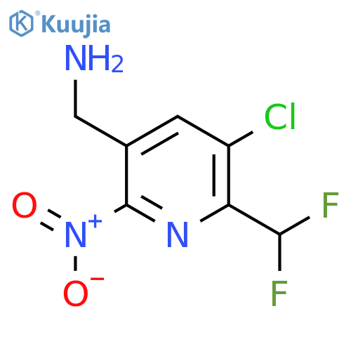 3-(Aminomethyl)-5-chloro-6-(difluoromethyl)-2-nitropyridine structure