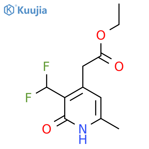 Ethyl 3-(difluoromethyl)-2-hydroxy-6-methylpyridine-4-acetate structure
