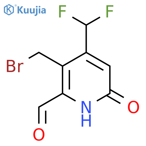 3-(Bromomethyl)-4-(difluoromethyl)-6-hydroxypyridine-2-carboxaldehyde structure