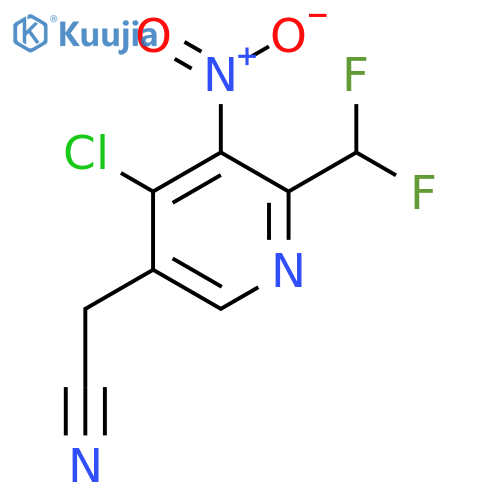 4-Chloro-2-(difluoromethyl)-3-nitropyridine-5-acetonitrile structure