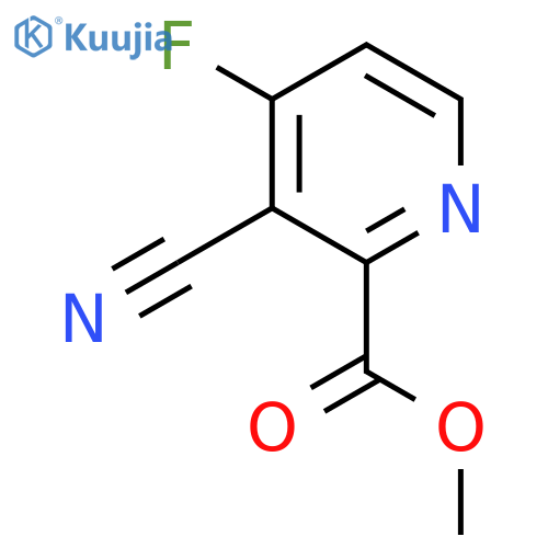 Methyl 3-cyano-4-fluoropicolinate structure